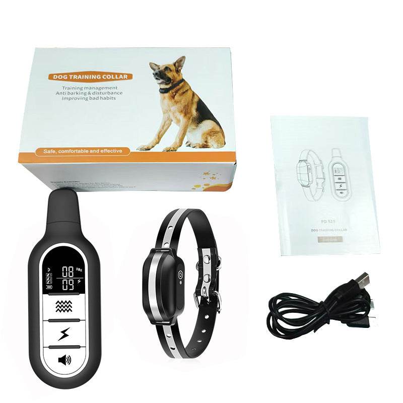 Pet training remote control dog trainer collar electric shock waterproof dog trainer bark stopper training supplies - Price Value Store