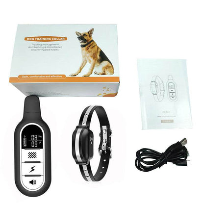 Pet training remote control dog trainer collar electric shock waterproof dog trainer bark stopper training supplies - Price Value Store