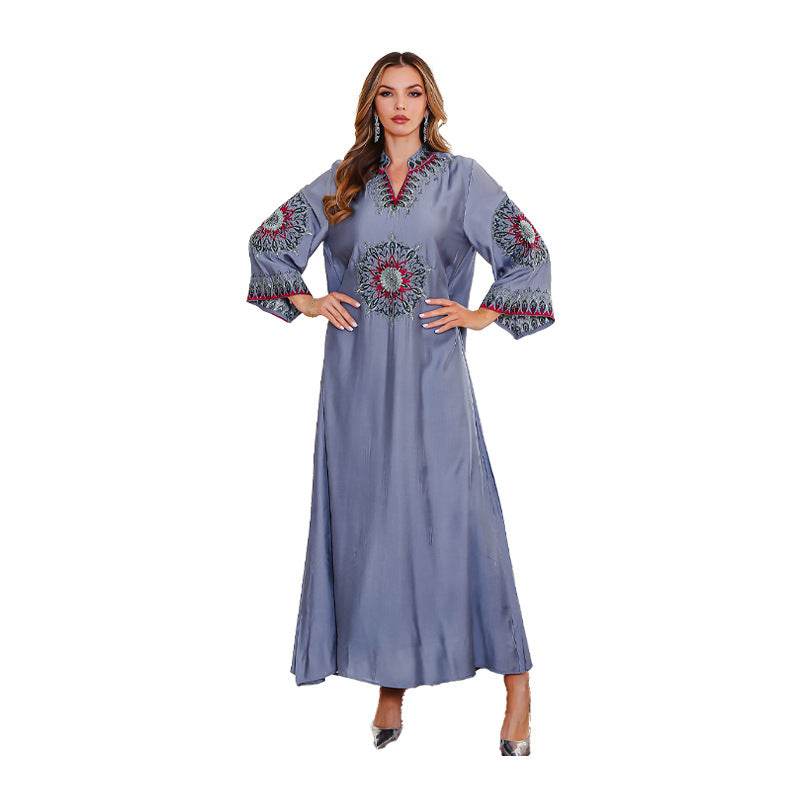 Embroidered Loose Fit Abaya Dress for Women - Price Value Store