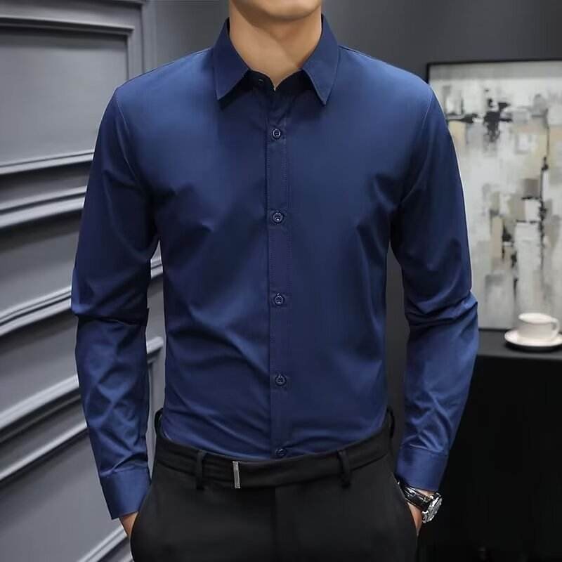 Men's long-sleeved formal dress shirt - Price Value Store