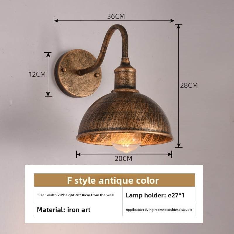 American style loft Industrial Wind bedside wall lamp Villa courtyard outdoor wall lamp restaurant bar decorative lighting fixtures - Price Value Store