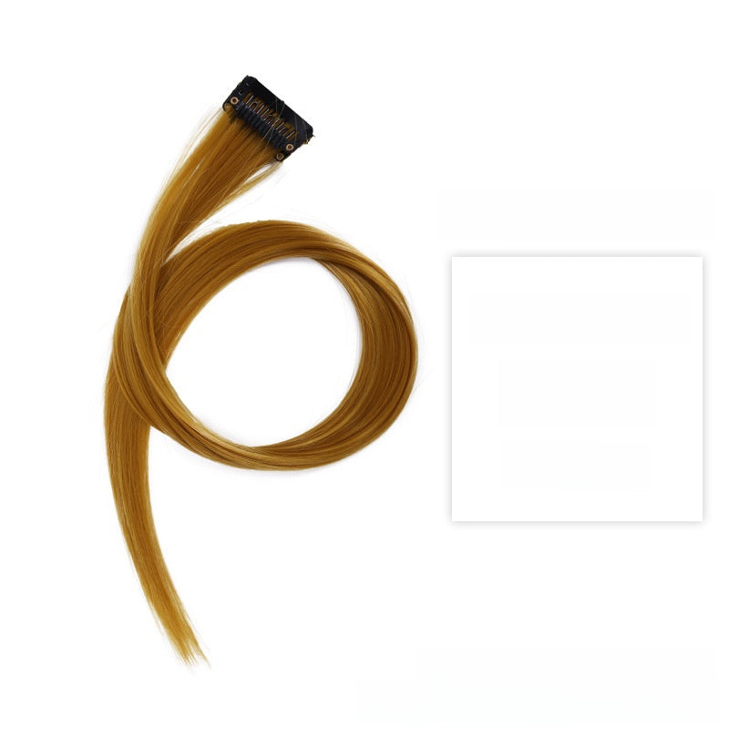Colorful Hair Extension Piece High Temperature Silk