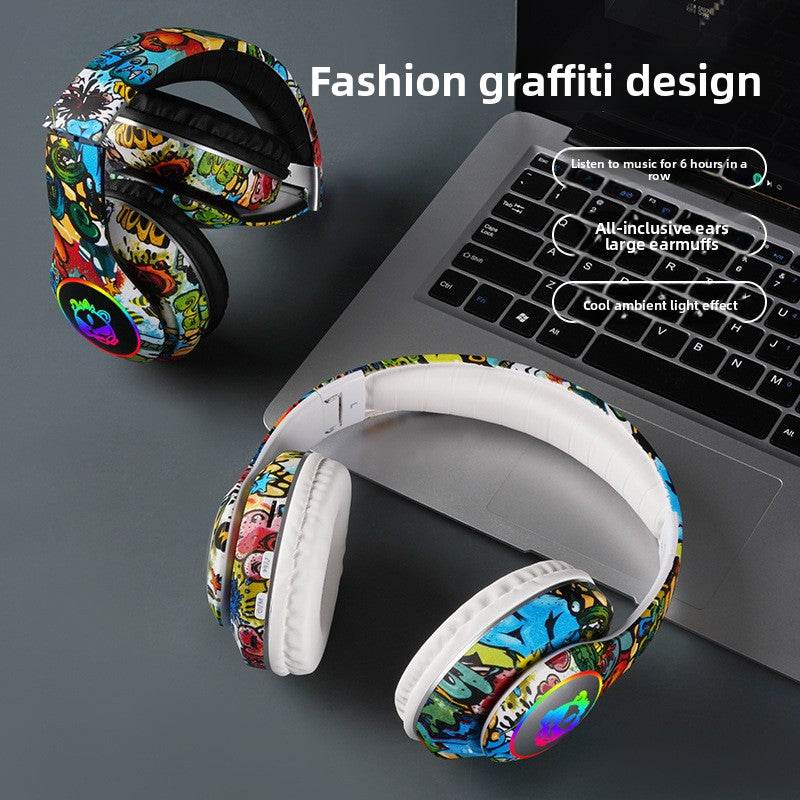Bluetooth Glowing graffiti headphones - Price Value Store