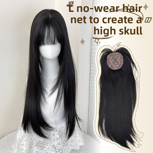 Long black and brown hair with a layered look