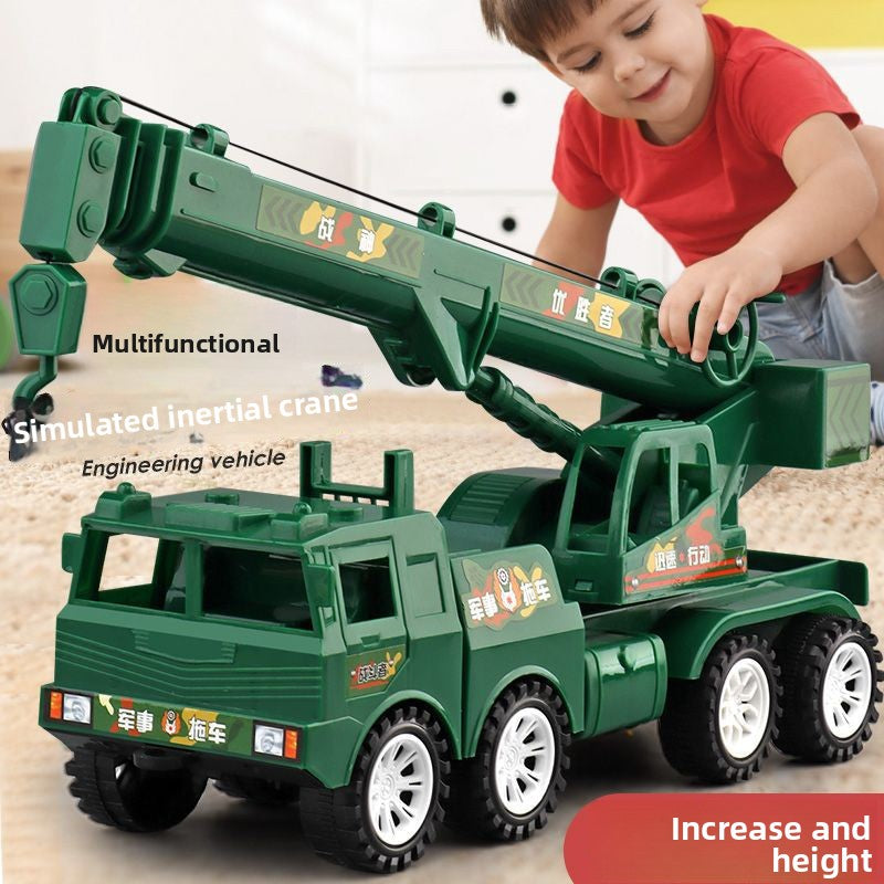 Large crane toy engineering vehicle model