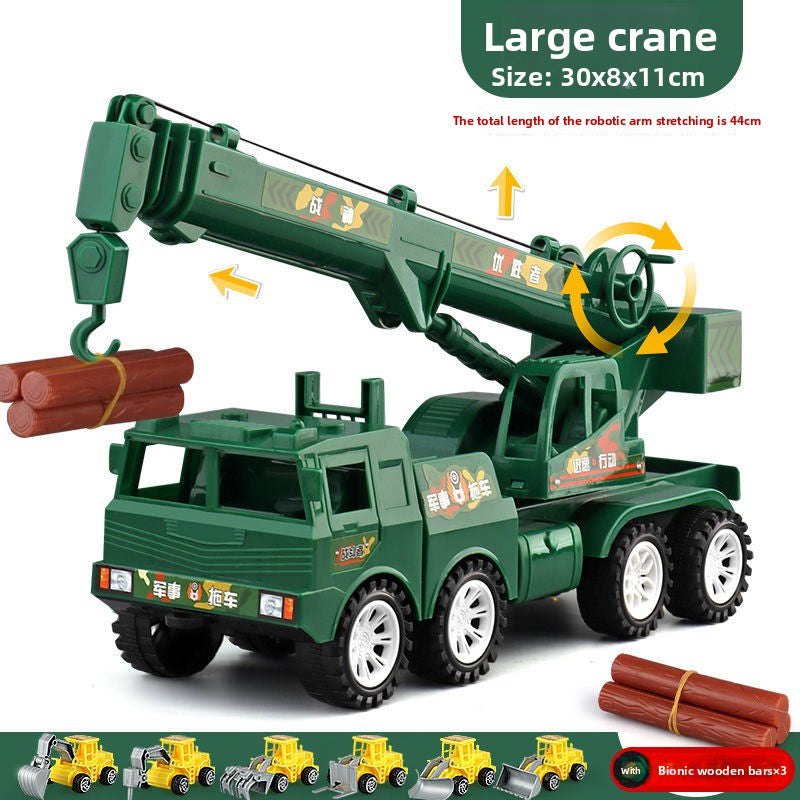 Large crane toy engineering vehicle model