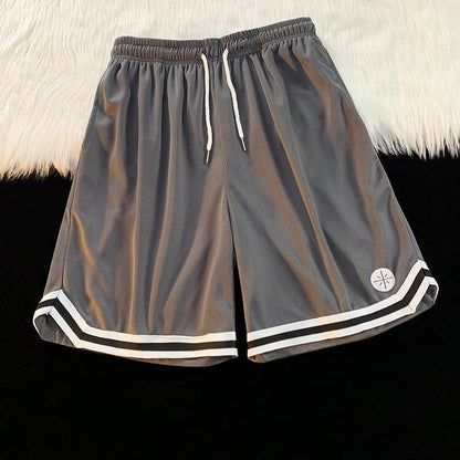 Summer Outer Wear Basketball Sports Shorts Men's Thin Casual Quick-drying Ice Silk Pants Loose All-match Five-point Pants Men's - Price Value Store
