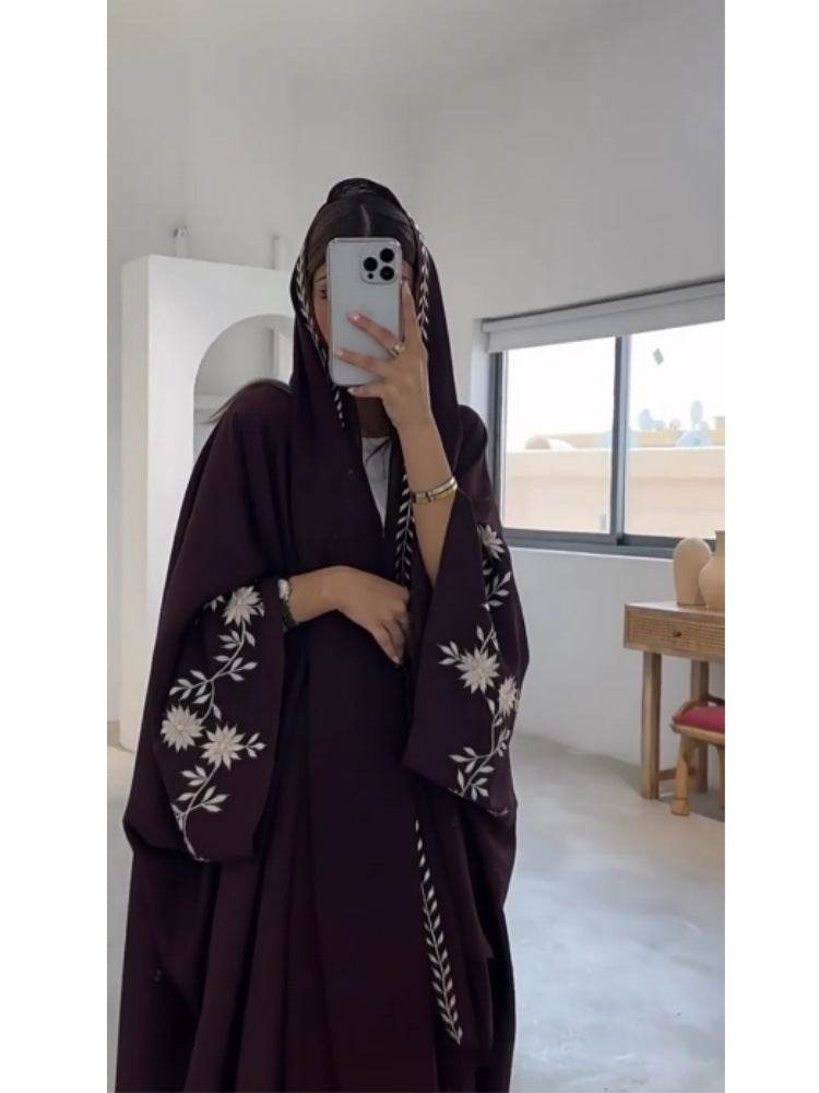 Embroidered floral robe - Price Value Store