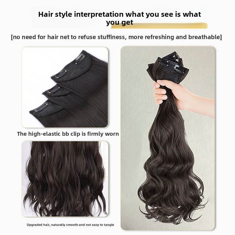3-Piece Seamless Invisible Long Curly Hair Extensions for Women - Price Value Store