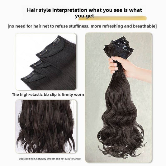 3-Piece Seamless Invisible Long Curly Hair Extensions for Women - Price Value Store