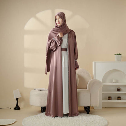 Skirt cuff with diamond abaya women's robe - Price Value Store