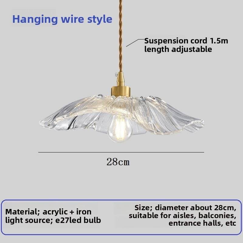 Japanese lotus leaf aisle lamp modern simple creative flower balcony corridor entrance ceiling lamp - Price Value Store