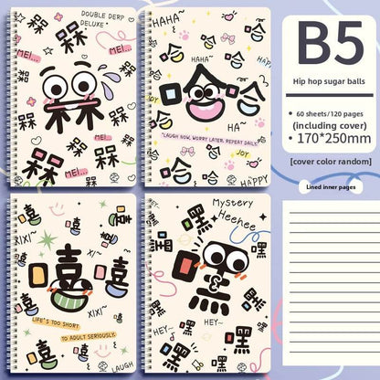 Cute Animal Coil Notebook with Hard Cover - A5/B5, 60 Sheetsd - Price Value Store