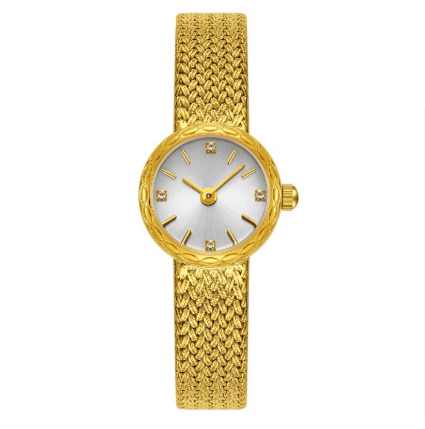 Simple Retro Copper Mesh Small Gold Watch Women's Internet Celebrity Explosive Exquisite Casual Light Luxury All-match Elegant - Price Value Store