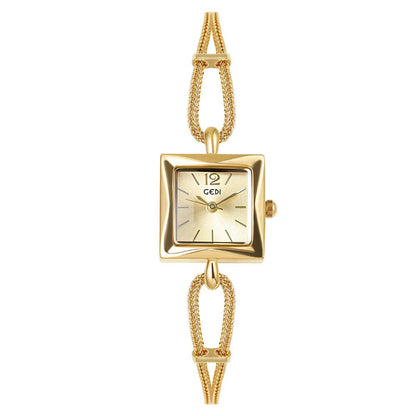 gedi vintage small sugar Cube Ladies' simple and elegant bracelet watch - Price Value Store