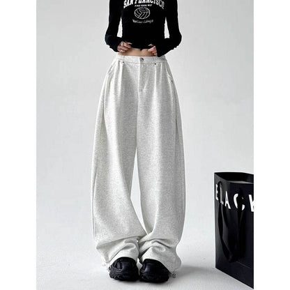 Women's Leather-Patched Casual Wide Leg Pants - Price Value Store