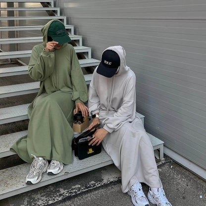 Solid Color Hoodie dress - Price Value Store