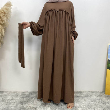 Muslim Abaya Dress with Side Pockets - Price Value Store