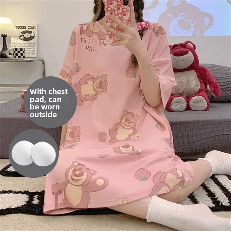 Sleeping dress with short sleeves - Price Value Store