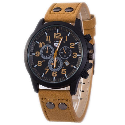 Fashionable and simple business belt quartz watch for men - Price Value Store