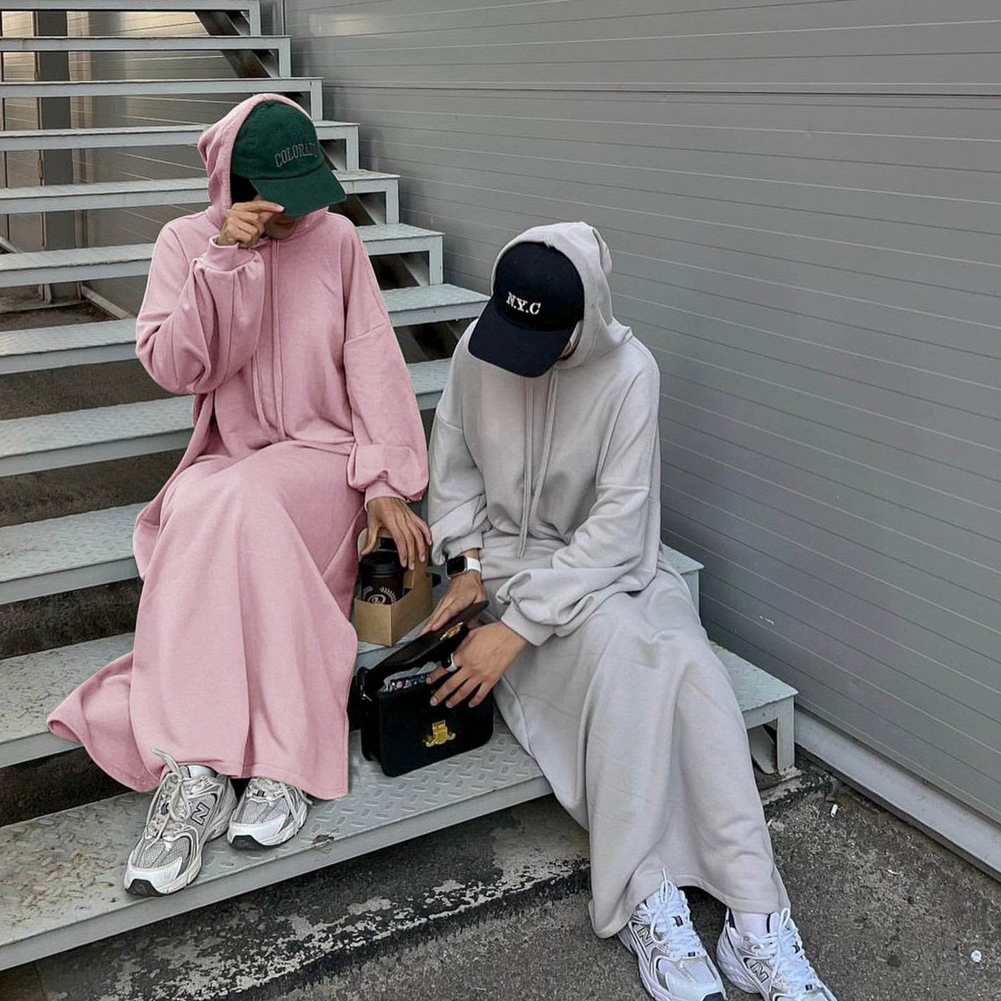 Solid Color Hoodie dress - Price Value Store