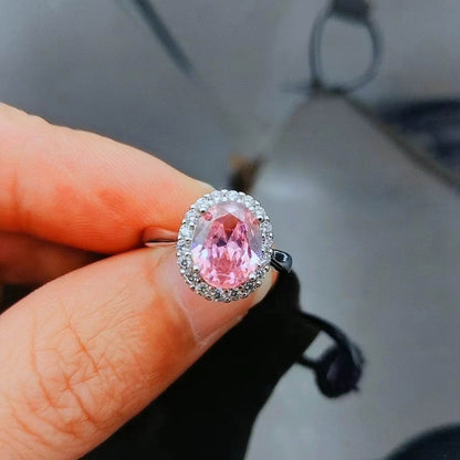 Adjustable Oval Zircon Ring in Rose Gold and Platinum - Price Value Store