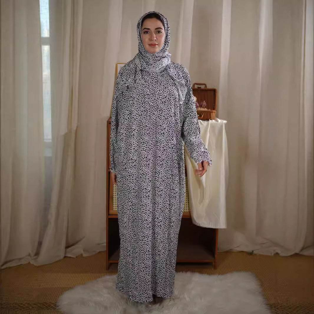 Scarf One Prayer Robe Fashion Printed dress - Price Value Store