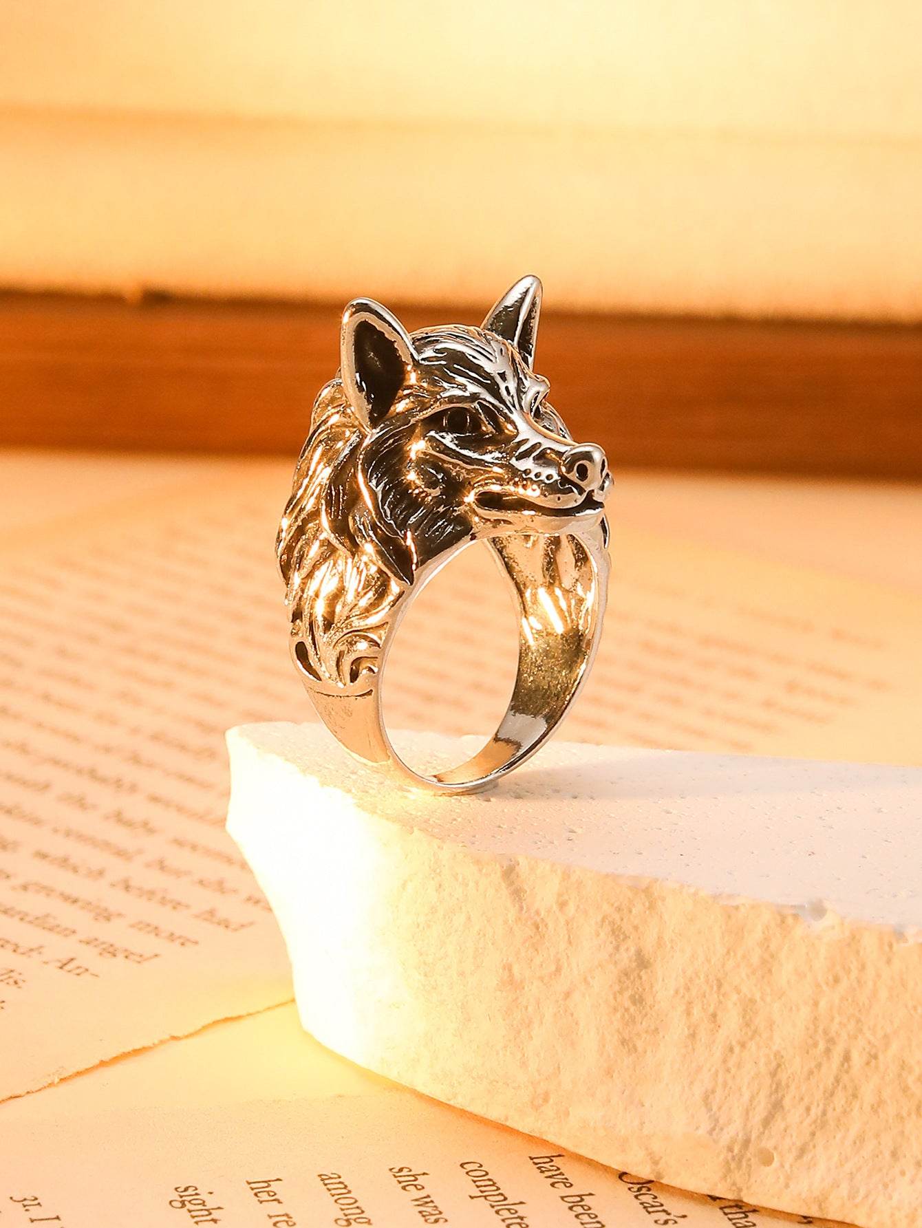 Retro Wolf Head Ring - Price Value Store