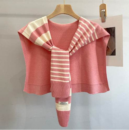 Striped shawl outerwear - Price Value Store