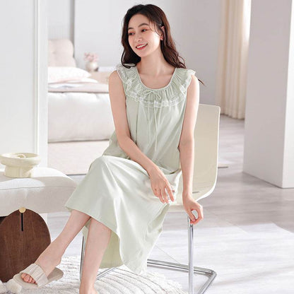 Pure cotton short-sleeved nightgown - Price Value Store
