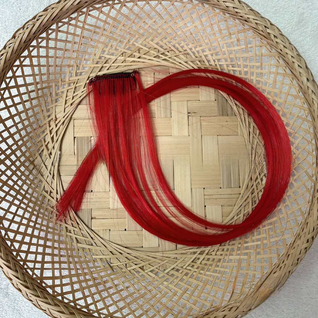 Highlight dyed wig pieces for women's long straight hair