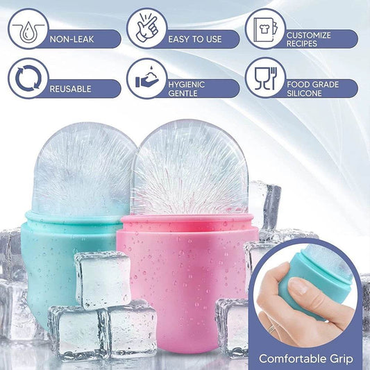 Silicone ice pack with rose-shaped ice mold - Price Value Store