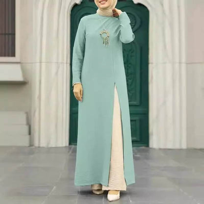 Silk long-sleeved robe - Price Value Store