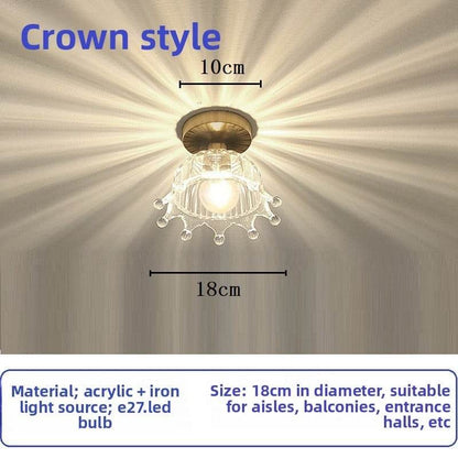 Japanese lotus leaf aisle lamp modern simple creative flower balcony corridor entrance ceiling lamp - Price Value Store
