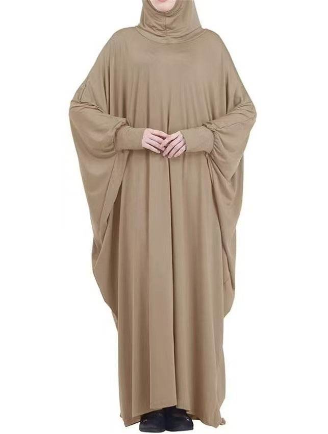 Hooded bat-sleeved dress - Price Value Store