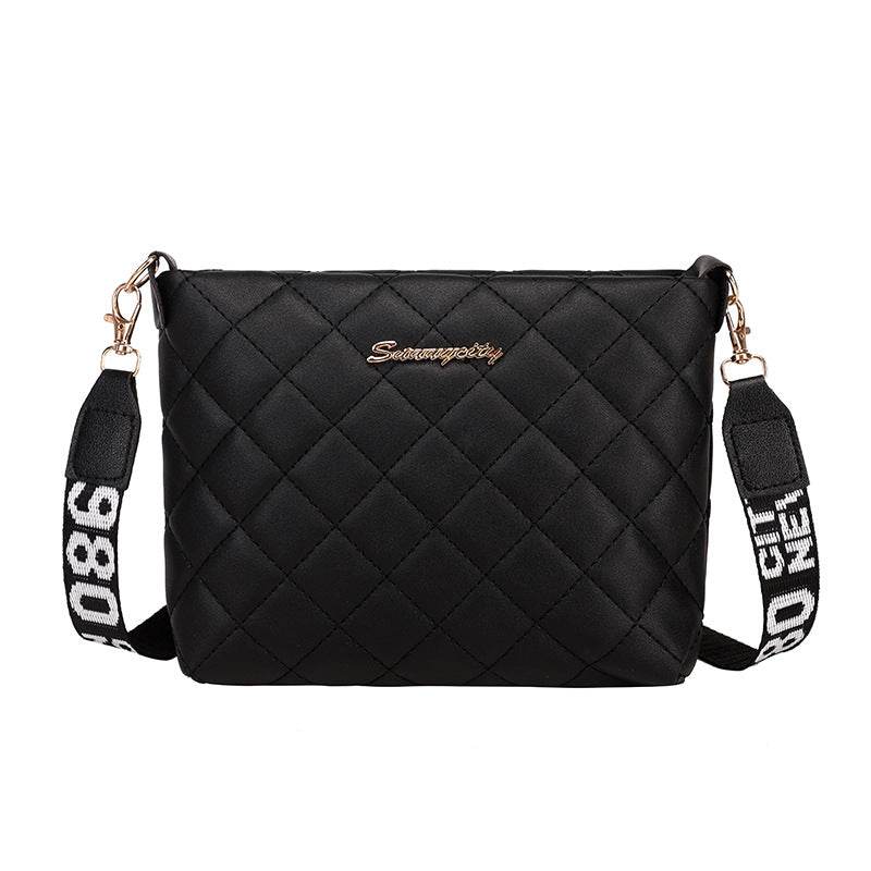 Diamond plaid bucket bag 2025 new ladies bag high texture design women's bag Korean style shoulder bag - Price Value Store