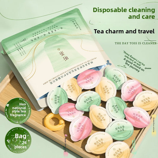 Tea fragrance bath and body care set for travel packing