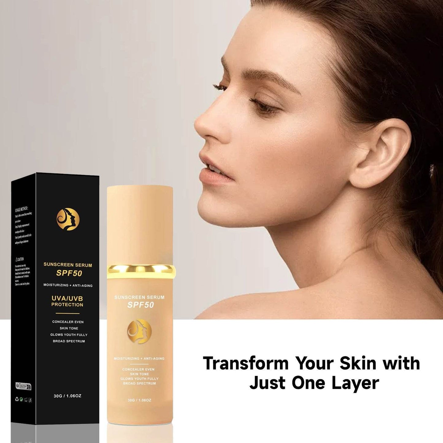 SPF50 4-in-1 Bionic Color-Changing Sunscreen with Concealer & Moisturizer - Price Value Store
