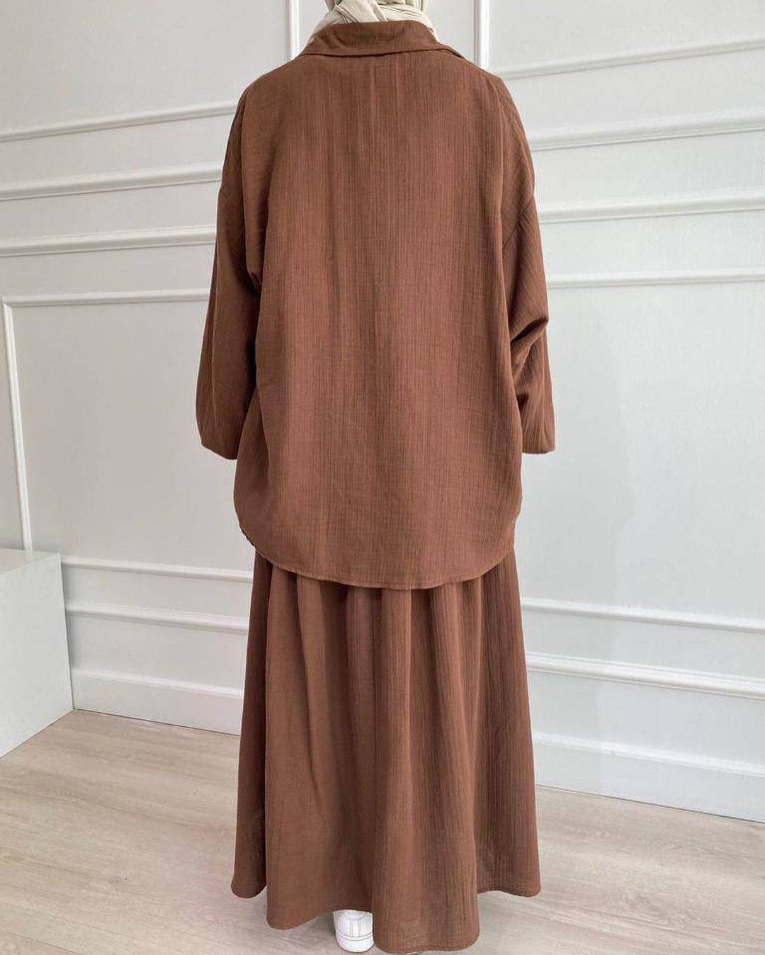 Puff sleeve blouse and skirt - Price Value Store