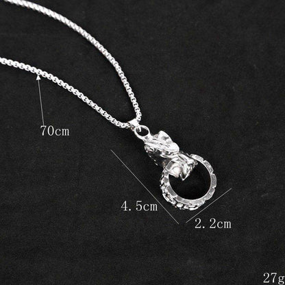 Hip-Hop Wolf Head Fingerring Necklace - Price Value Store