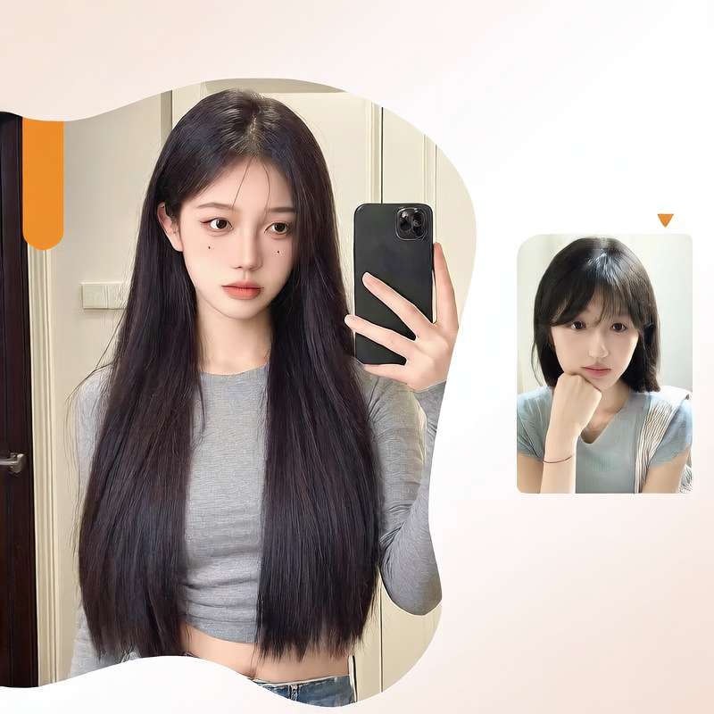 A one-piece wig for women