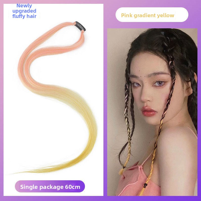 One-piece invisible braided hair rope