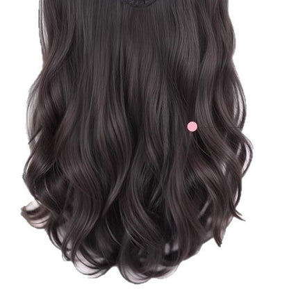 Women's V-Shaped Long Curly Invisible Hair Extension Patch