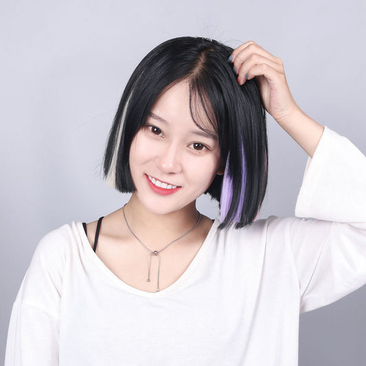 Wig pieces with ear dye