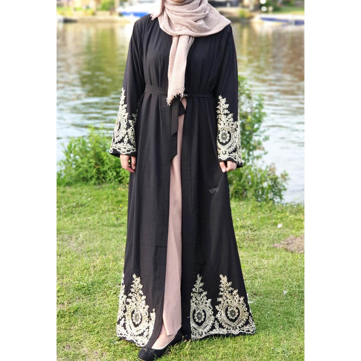 Lace fitted robe - Price Value Store