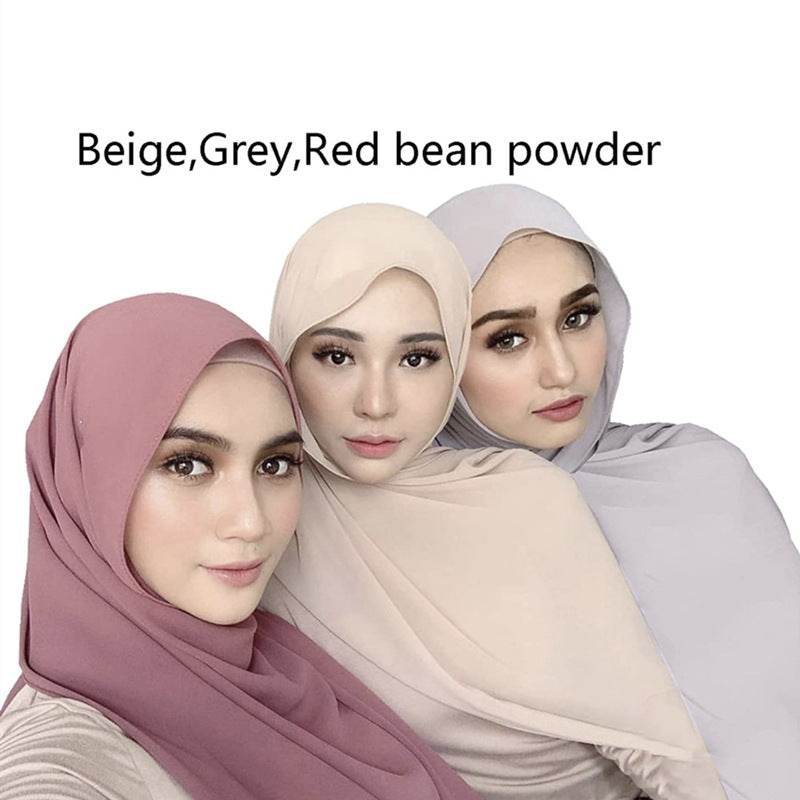 Monochrome Pearl Chiffon Bubble Scarf - Price Value Store
