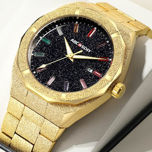 Full diamond luxury oak men's watch - Price Value Store