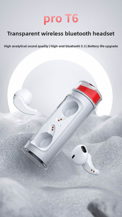 Transparent Wireless Bluetooth Earbuds with Digital Display - Price Value Store