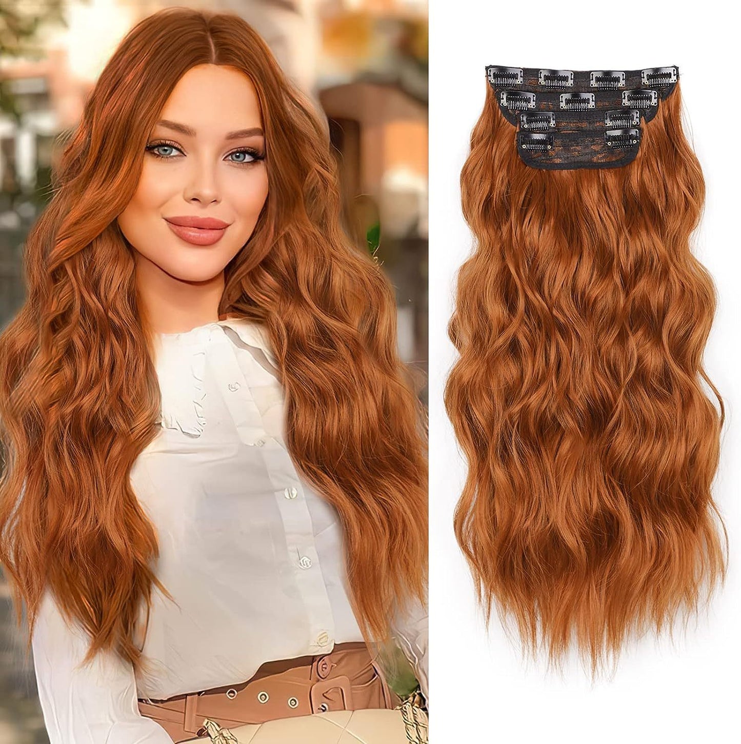 A four-piece wig set