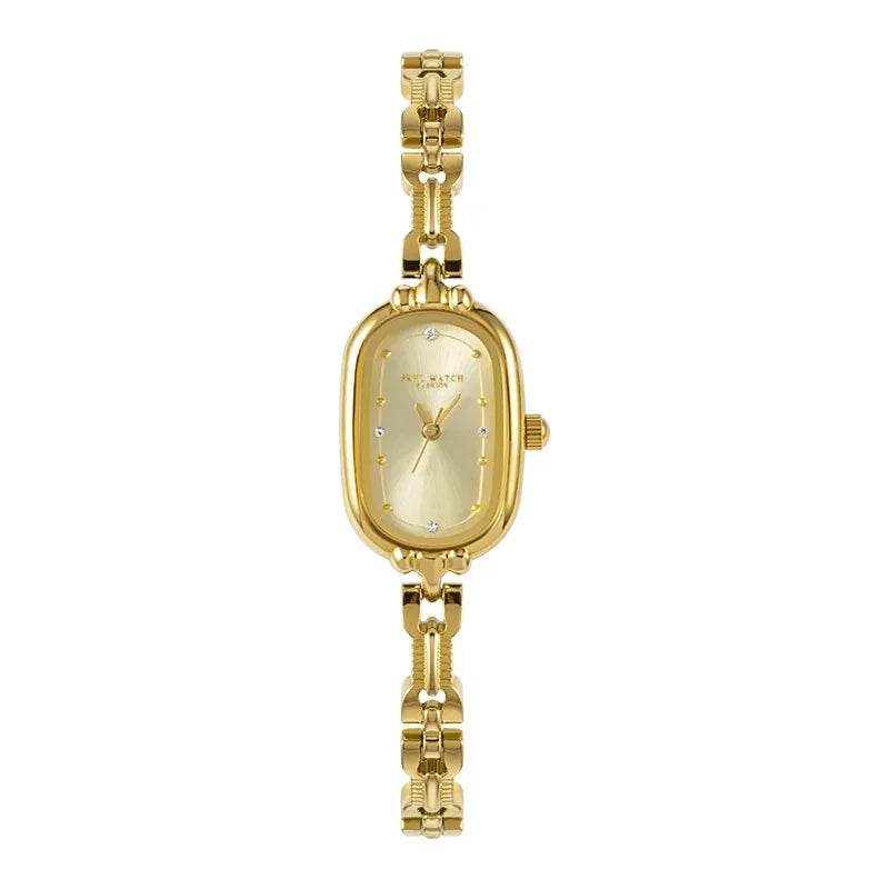 Space-Time Corridor mid-Ancient bracelet watch small retro small gold watch Oval light luxury artistic fashion quartz watch - Price Value Store